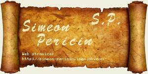 Simeon Peričin vizit kartica